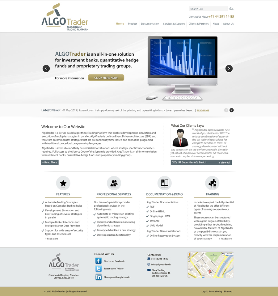 WordPress-Design von Kreative Ideaz für AlgoTrader AG | Design #1750318