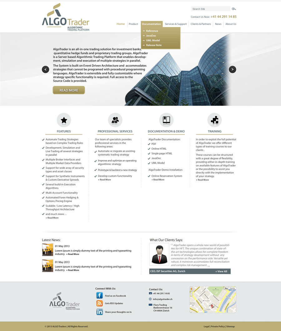 Wordpress Design by Kreative Ideaz for AlgoTrader AG | Design #1751183