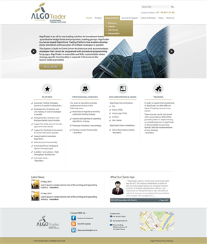 Wordpress Design by Kreative Ideaz for AlgoTrader AG | Design: #1751183