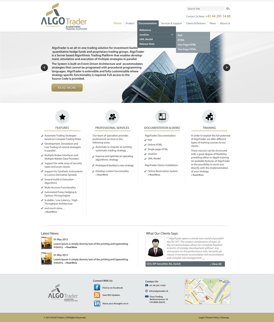 Wordpress Design by Kreative Ideaz for AlgoTrader AG | Design #1751240