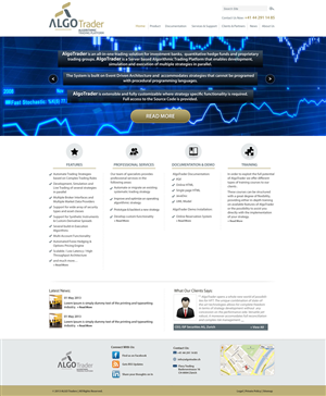 Wordpress Design by Kreative Ideaz for AlgoTrader AG | Design: #1769442