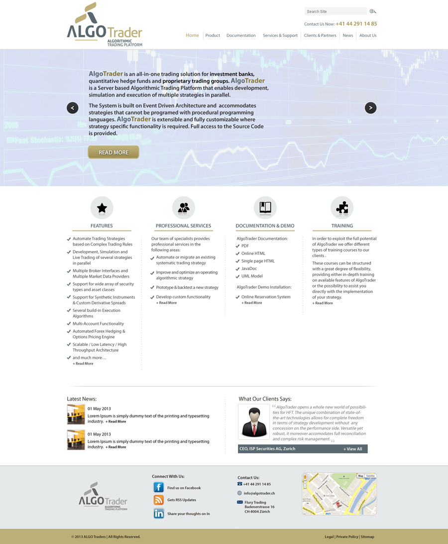 Wordpress Design by Kreative Ideaz for AlgoTrader AG | Design #1769879