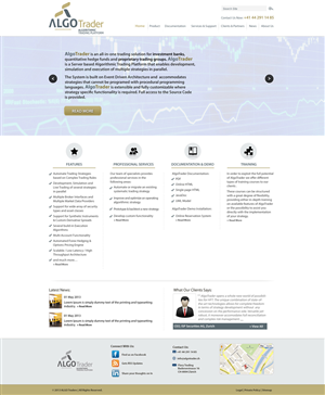 Wordpress Design by Kreative Ideaz for AlgoTrader AG | Design: #1769879