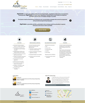 Wordpress Design by Kreative Ideaz for AlgoTrader AG | Design: #1769894