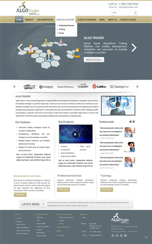 Wordpress Design by pb for AlgoTrader AG | Design: #1748259