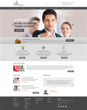 Wordpress Design by pb for AlgoTrader AG | Design: #1748262