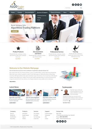 Wordpress Design by pb for AlgoTrader AG | Design: #1748267