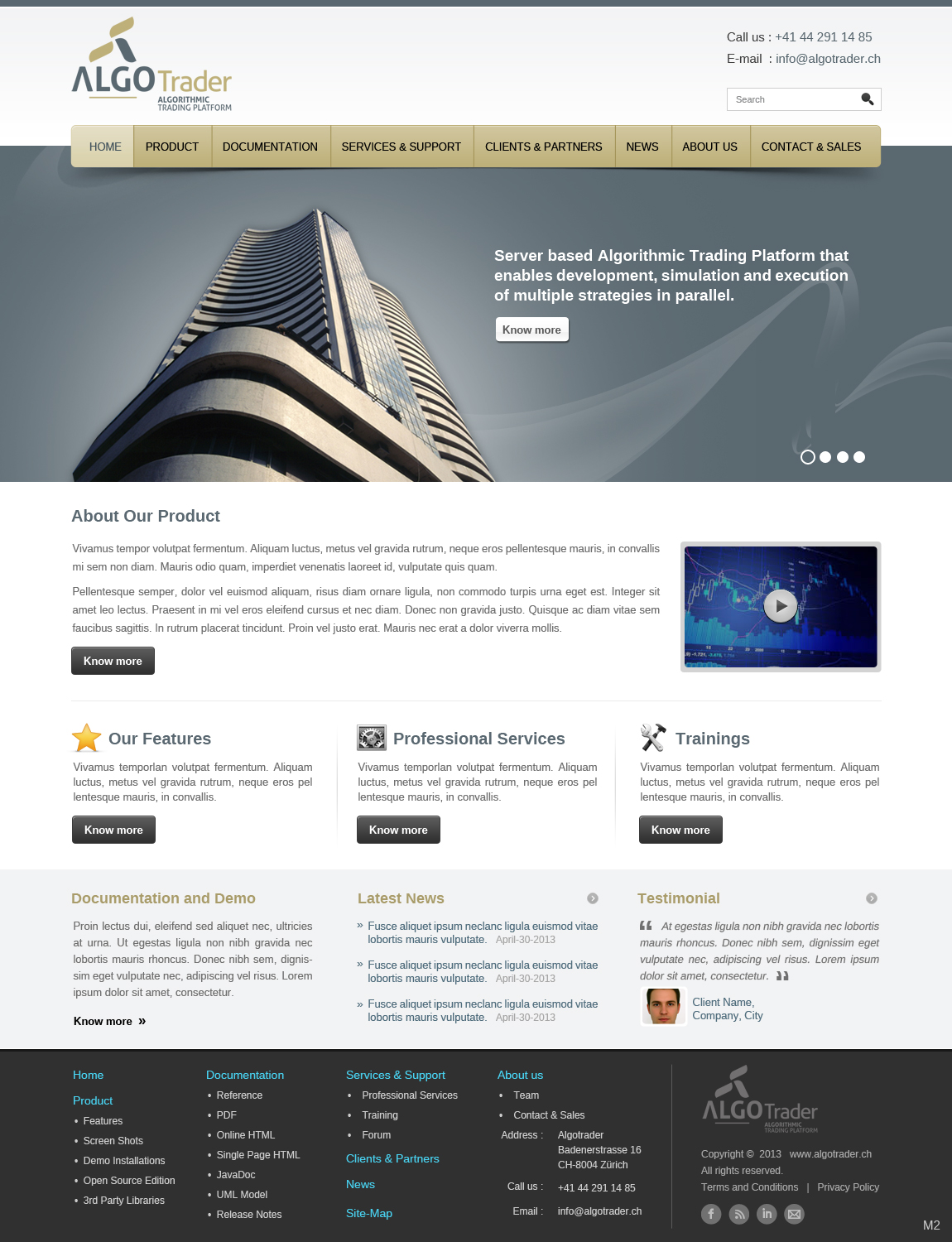 Design Wordpress par pb pour AlgoTrader AG | Design #1748272