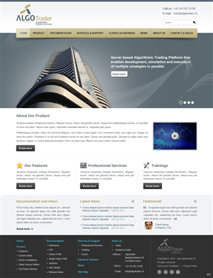Wordpress Design by pb for AlgoTrader AG | Design: #1748272