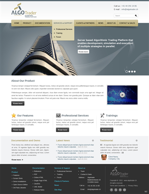 Wordpress Design by pb for AlgoTrader AG | Design: #1748276