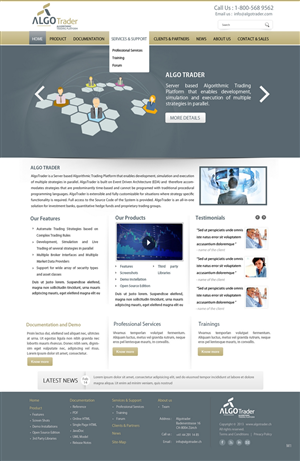Wordpress Design by pb for AlgoTrader AG | Design: #1752980