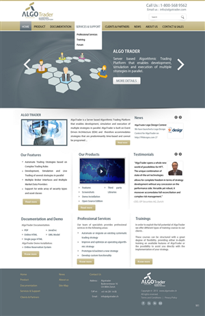 Wordpress Design by pb for AlgoTrader AG | Design: #1758416