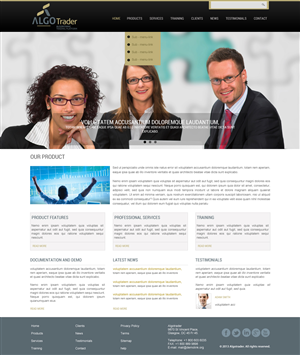 Diseño Wordpress por pb para AlgoTrader AG | Diseño: #1758417
