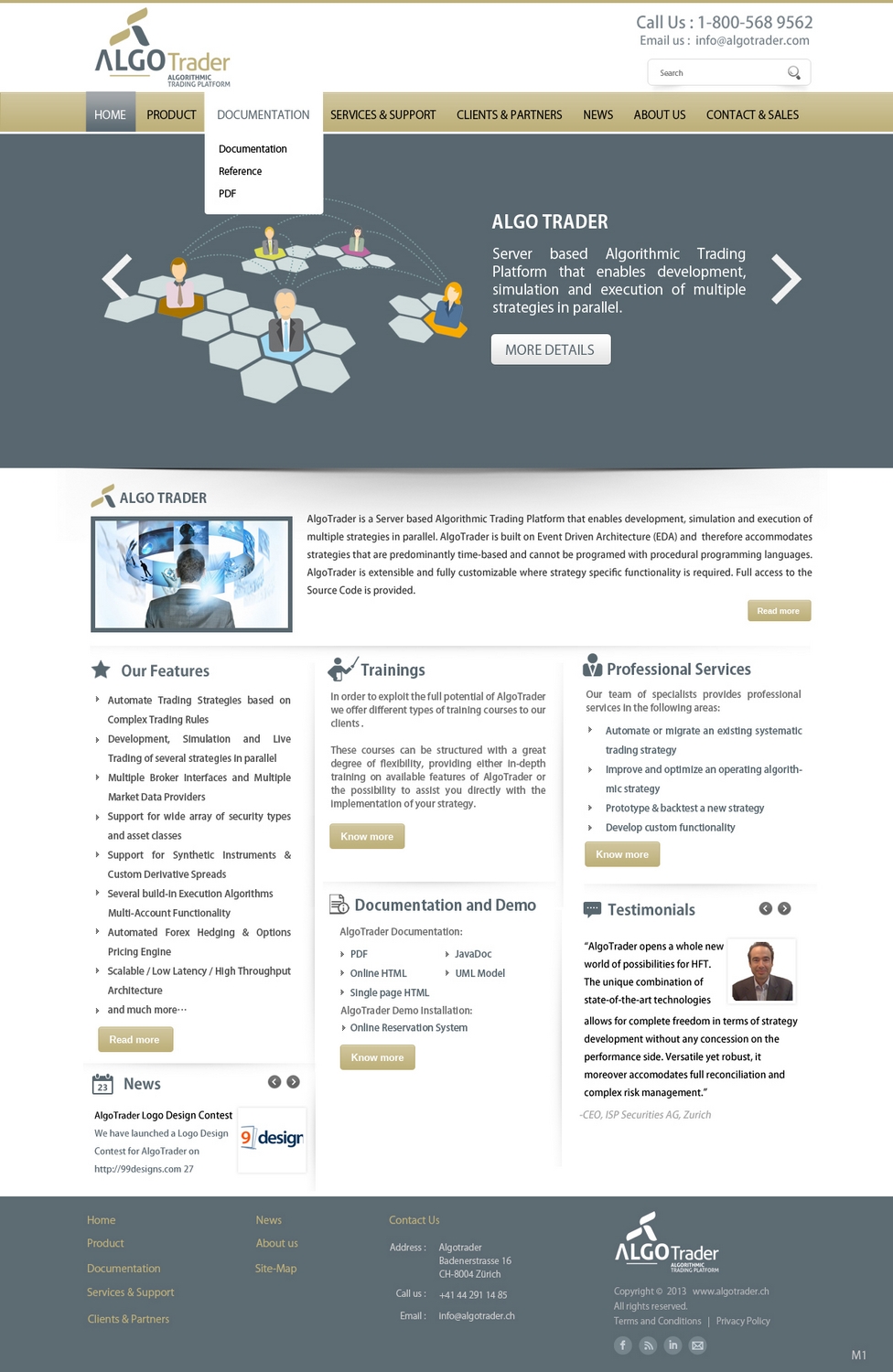 Wordpress Design by pb for AlgoTrader AG | Design #1763199