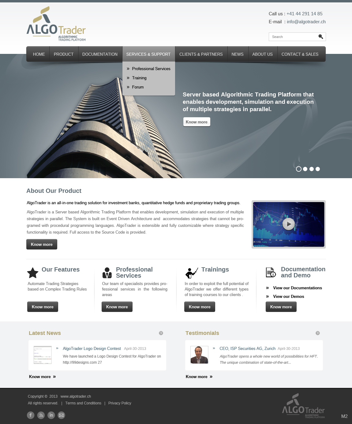 Wordpress Design by pb for AlgoTrader AG | Design #1771592