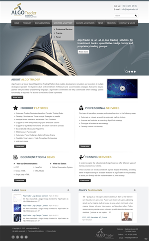 Diseño Wordpress por pb para AlgoTrader AG | Diseño: #1787838