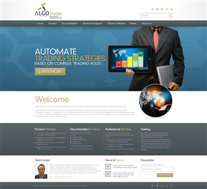 Wordpress Design by TechWise for AlgoTrader AG | Design: #1763272