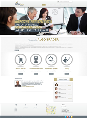 Wordpress Design by TechWise for AlgoTrader AG | Design: #1763277