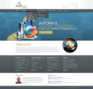 Design Wordpress par TechWise pour AlgoTrader AG | Design #1775069