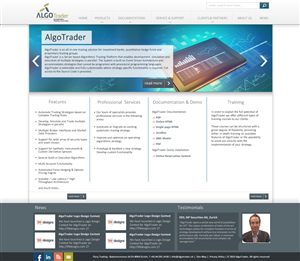 Wordpress Design by bongraster for AlgoTrader AG | Design: #1763905