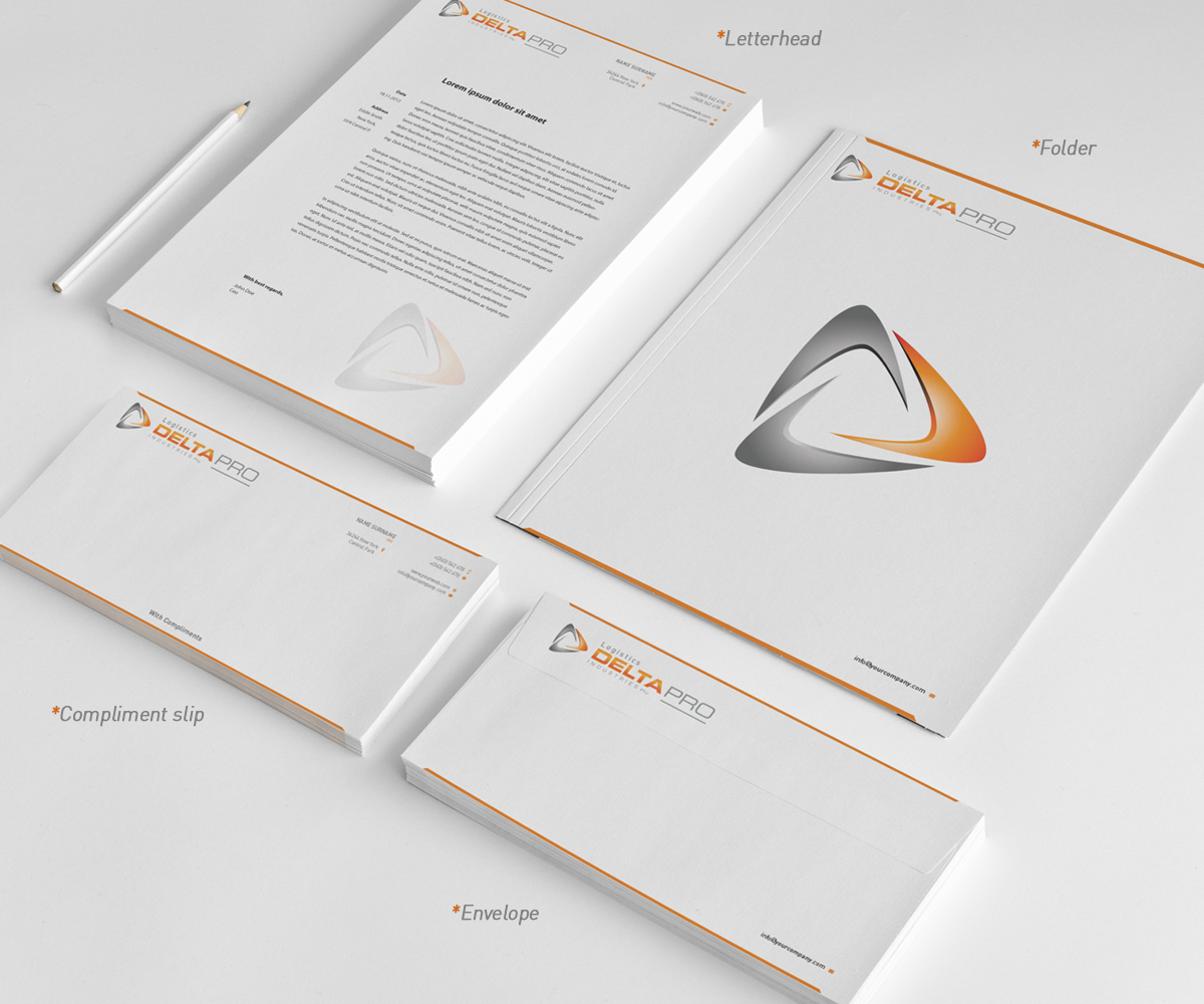 Stationery Design by Milovanovic for Delta Pro Industries Pty Ltd | Design #1747207