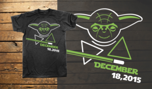 Star Wars Force Awakens Release date countdown shirt | T-shirt Design by db1404