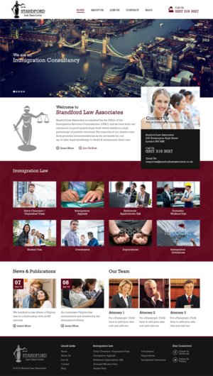 Web-Design von RupalTechno für Stanford Law Associates Ltd | Design: #6846479