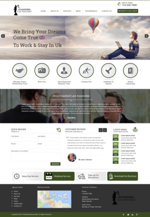 Web-Design von harmi_199 für Stanford Law Associates Ltd | Design: #6753799