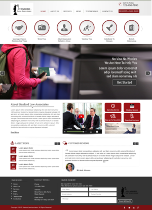 Web-Design von harmi_199 für Stanford Law Associates Ltd | Design: #6761135