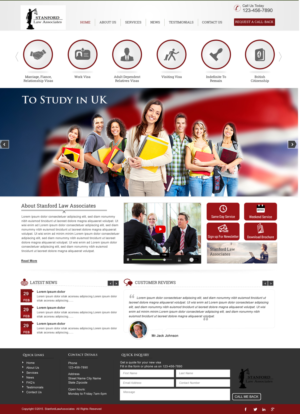 Web-Design von harmi_199 für Stanford Law Associates Ltd | Design: #6761136
