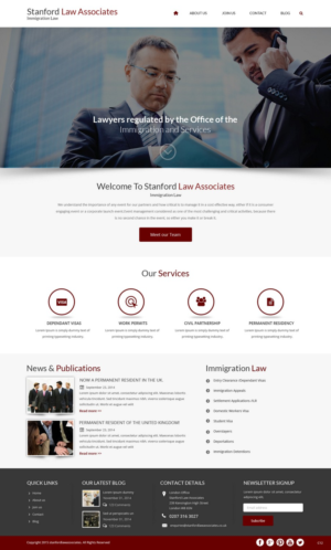 Web-Design von pb für Stanford Law Associates Ltd | Design: #6728905