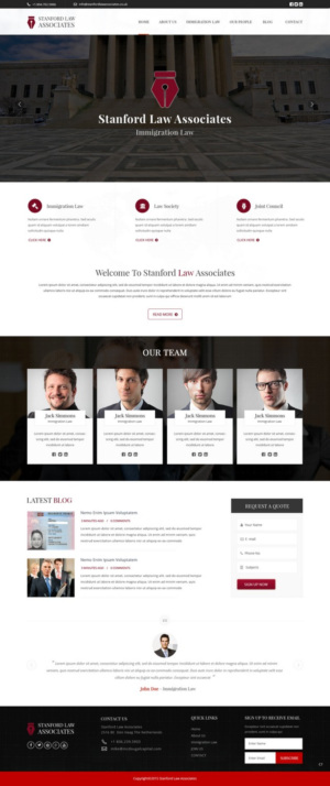 Web-Design von pb für Stanford Law Associates Ltd | Design: #6728906
