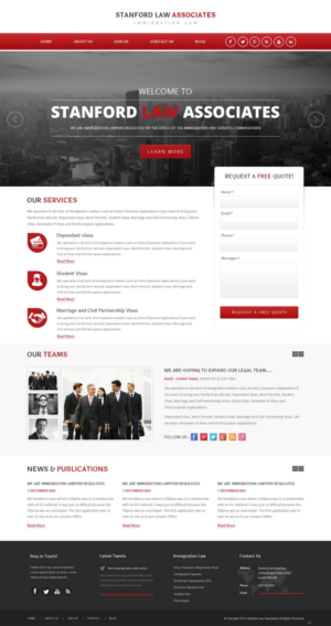 Web-Design von pb für Stanford Law Associates Ltd | Design: #6728907
