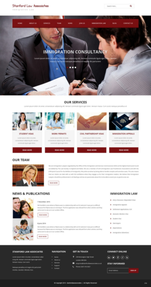 Web-Design von pb für Stanford Law Associates Ltd | Design: #6728908