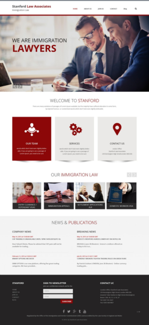 Web-Design von pb für Stanford Law Associates Ltd | Design: #6728914