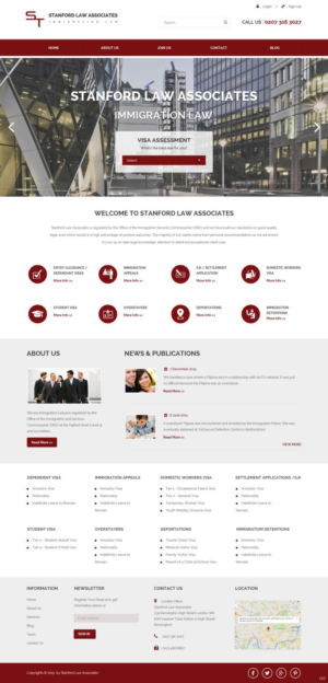 Web-Design von pb für Stanford Law Associates Ltd | Design: #6728916