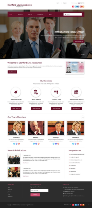 Web-Design von pb für Stanford Law Associates Ltd | Design: #6728918