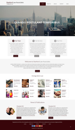 Web-Design von pb für Stanford Law Associates Ltd | Design: #6731805