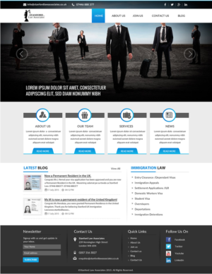 Web-Design von newlogic für Stanford Law Associates Ltd | Design: #6732076
