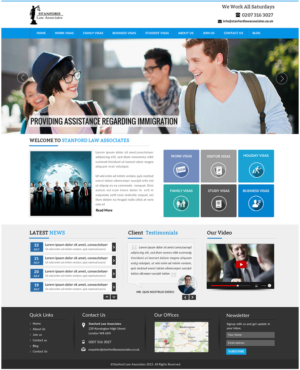 Web-Design von newlogic für Stanford Law Associates Ltd | Design: #6761083