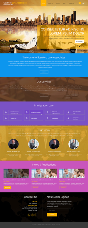 Web-Design von Creations Box 2015 für Stanford Law Associates Ltd | Design: #6741962