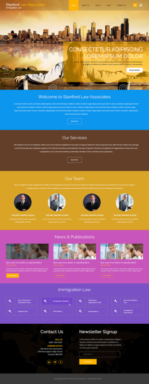 Web-Design von Creations Box 2015 für Stanford Law Associates Ltd | Design: #6741963