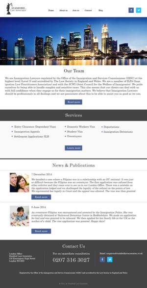 Web-Design von dii für Stanford Law Associates Ltd | Design: #6747528