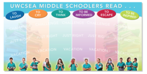 Create a recommended reading poster for an international school!