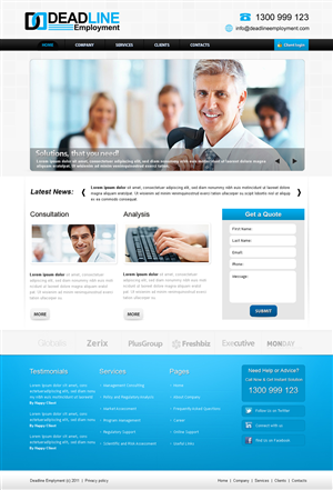 Diseño Web por Kreative Ideaz para DEADLINE SECURITY PTY LTD | Diseño: #357613