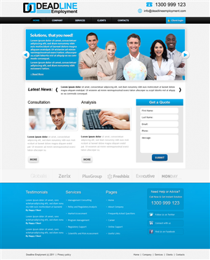 Diseño Web por Kreative Ideaz para DEADLINE SECURITY PTY LTD | Diseño: #358068