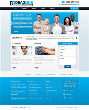 Diseño Web por Kreative Ideaz para DEADLINE SECURITY PTY LTD | Diseño: #359801