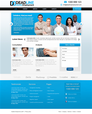 Diseño Web por Kreative Ideaz para DEADLINE SECURITY PTY LTD | Diseño: #359802