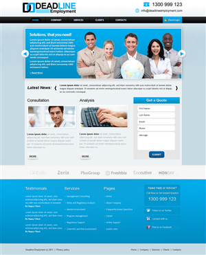 Diseño Web por Kreative Ideaz para DEADLINE SECURITY PTY LTD | Diseño: #359814