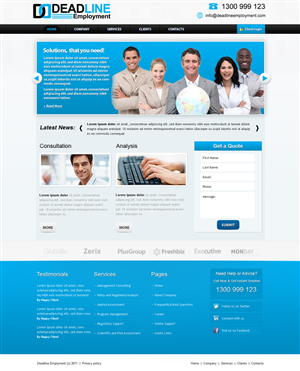 Diseño Web por Kreative Ideaz para DEADLINE SECURITY PTY LTD | Diseño: #360208